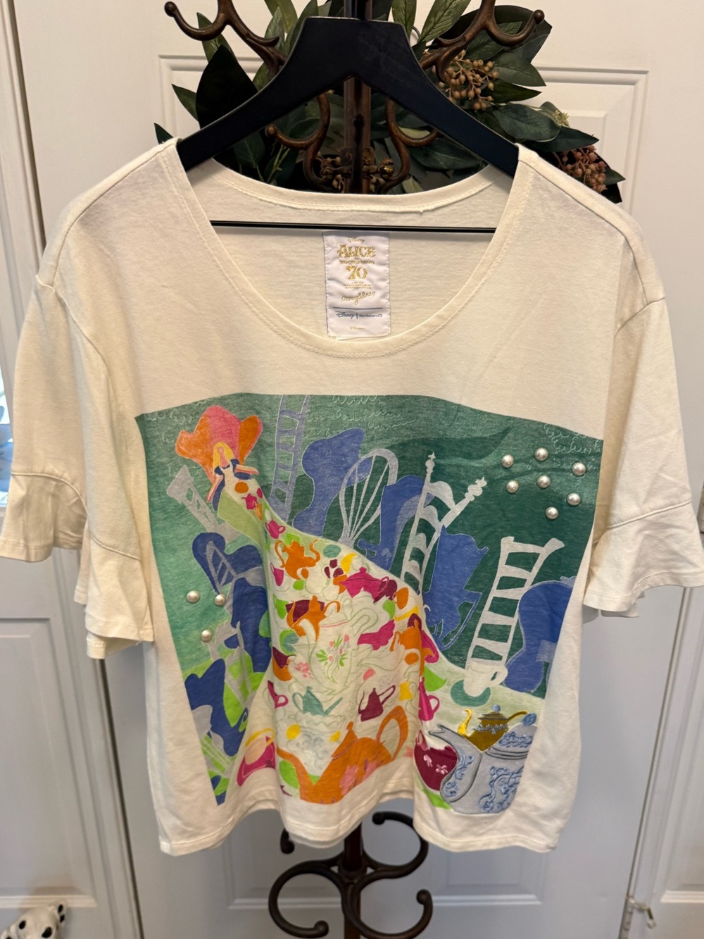 Disney Mary Blair 70th Anniversary Alice In Wonderland Graphic Tee T Shirt SS XL